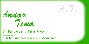 andor tima business card